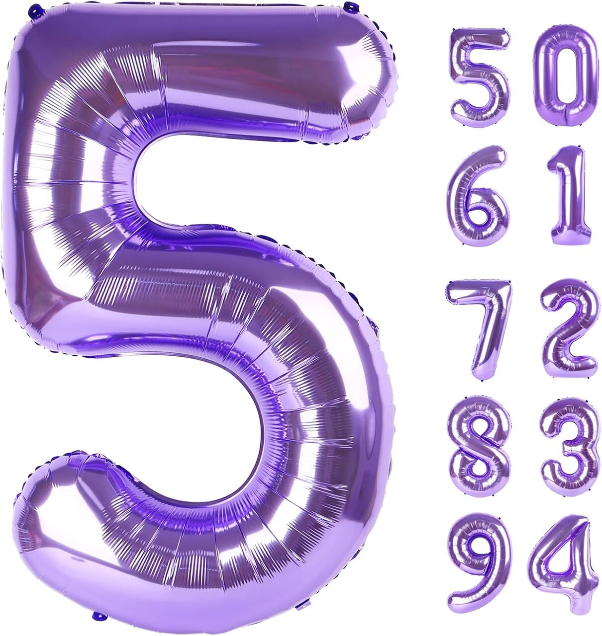 Purple 5 Balloon – 40 Inch Number Balloon for 5th Birthday Party Decorations & Purple-Themed Celebrations (Purple)